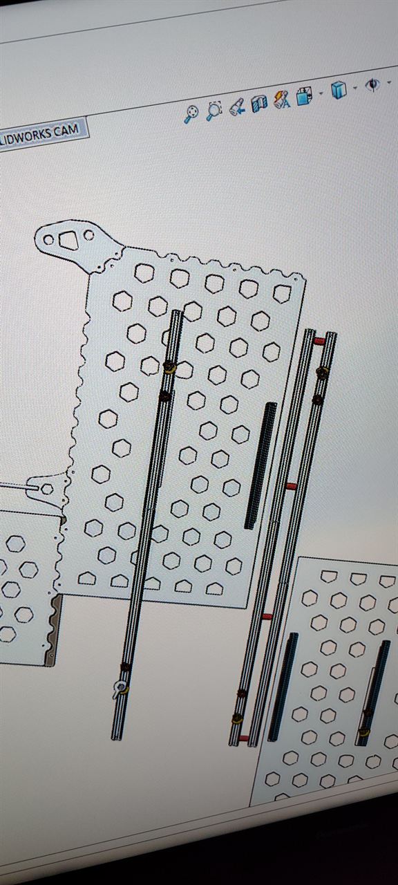 The Plat4tent platform panels designed in SolidWorks CAM