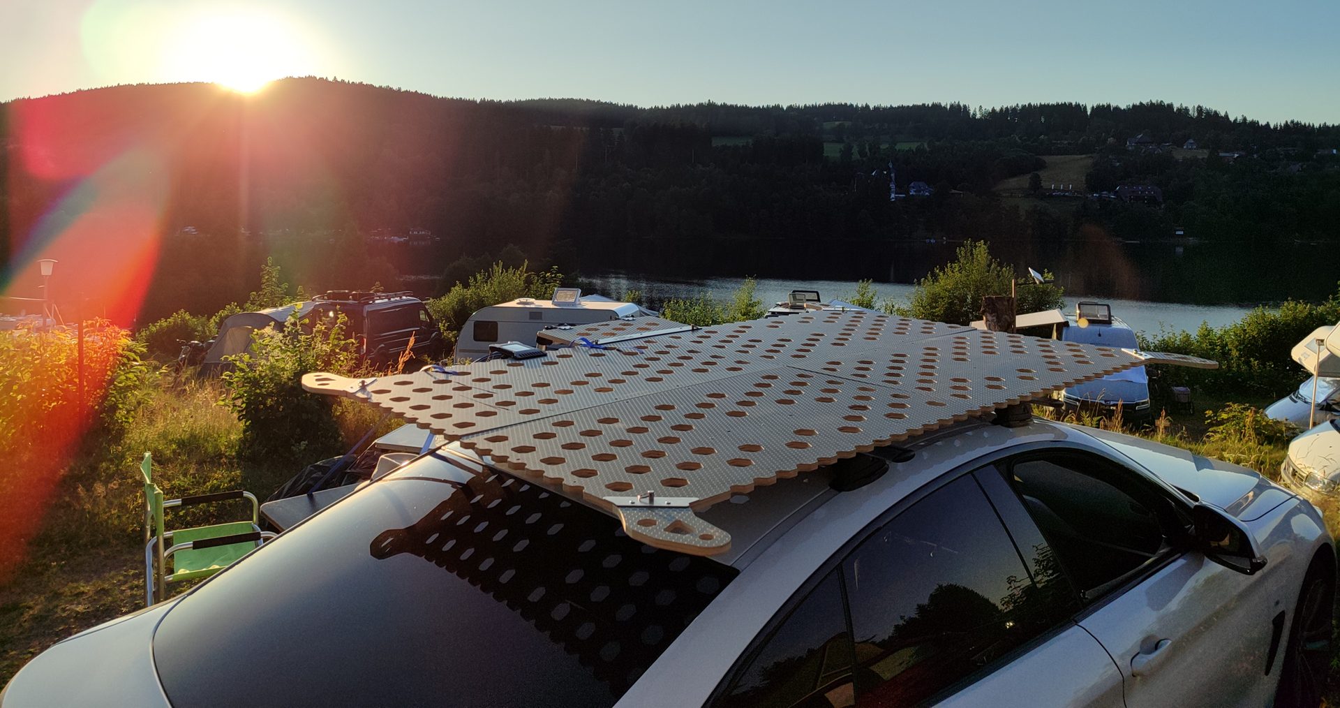 Weekend road trip with rooftop tent