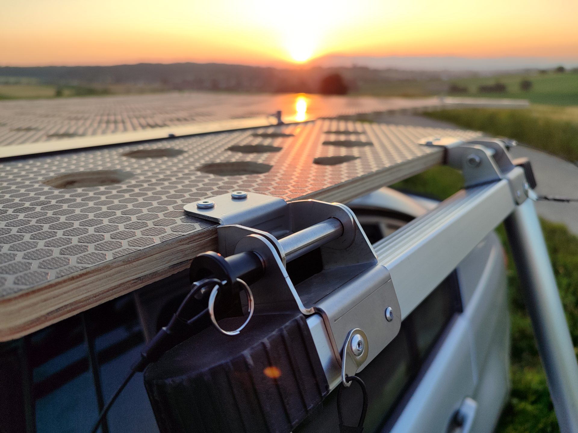 Waking up above the ground at sunrise